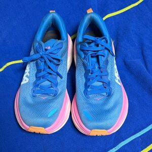 Hoka Women's Blue and Pink Athletic Shoes